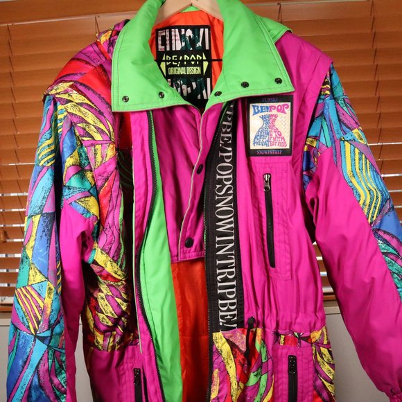 Jackets & Blazers - Vintage Ski Suit - Snowboard suit - Japanese brand - Jacket and Ski Bibs, Funski